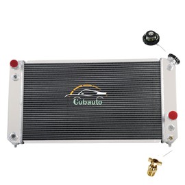 Cubauto Aluminum Radiator for 1994-2005 2004 Chevy Blazer S10 GMC Sonoma Jimmy/Isuzu Hombre/Oldsmobile Bravada 1995 1996 1997 1998, 4.3L V6 GAS, 3 Row ALL Aluminum Radiator