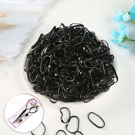 2000 PCS Hair Bands, Black Elastic Hair Band, Mini Hair Rubbers Ties for Girls Ponytail Hair Accessories, Soft Elastic Bands Non-Slip Small Hair Ties, with 2 PCS Topsy Tail Hair Tools.