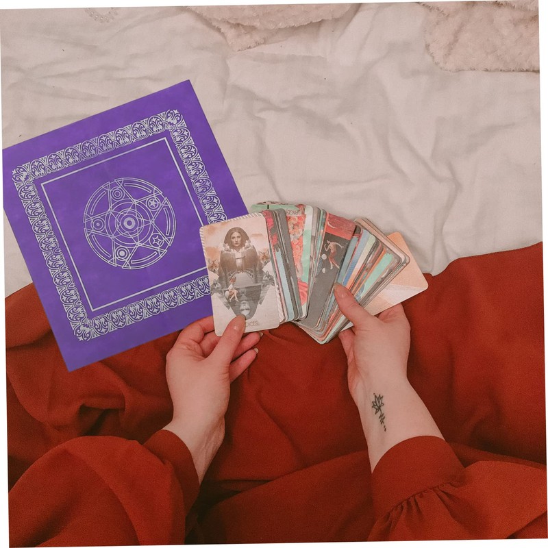 iplusmile 6Pcs Tarot Tablecloth Divination Table Cover Elegant Design for