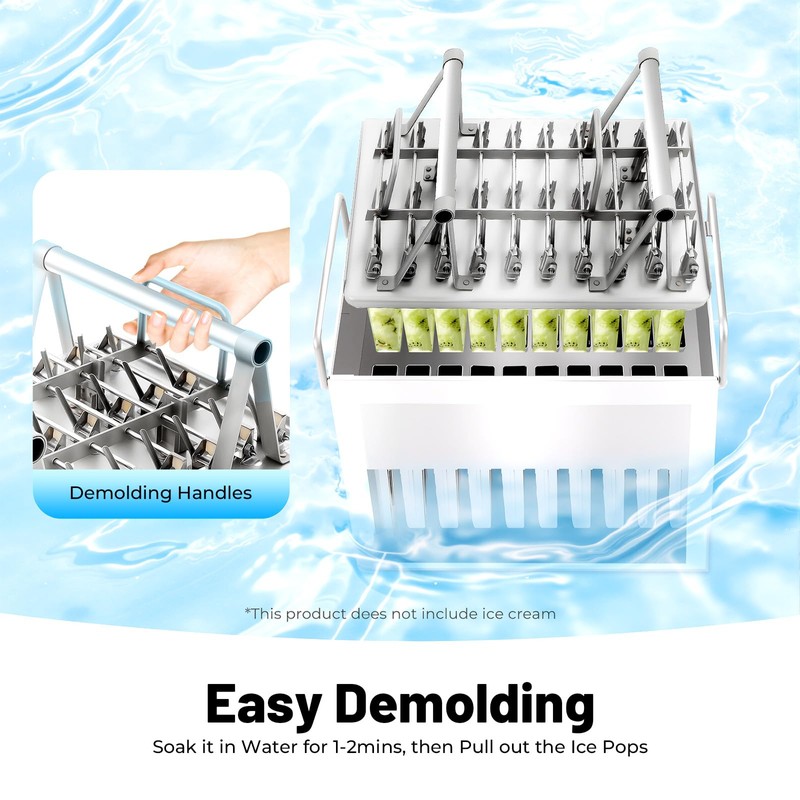 Ice Cream Maker Mold Set, 20/30Pcs Stainless Steel Ice Lolly