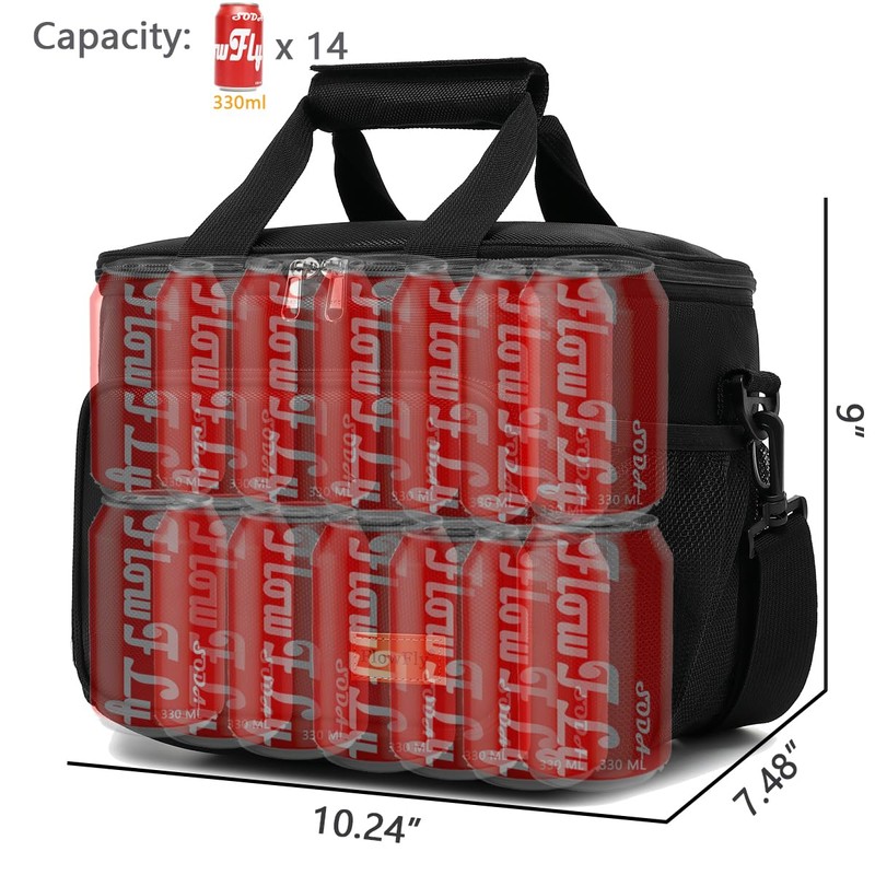 FlowFly Insulated Lunch Bag Adult Lunch Box Large Cooler Tote