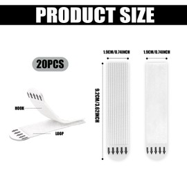 20 Pairs/ 40pcs Picture Hanging Strips, Command Picture Hanging Strips Heavy Duty No Damage Picture Hangers Large Picture Hanging Strips for Frame Hanging