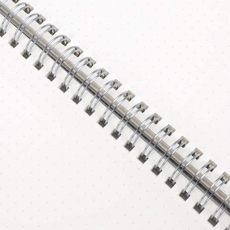 RETTACY Dotted Bullet Grid Journal with Transparent Hardcover,Wirebound Notebook 7.3"X