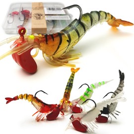 Fishing Lures for Bass, VMSIXVM Fishing Jig Head Swim Shad Lure, Soft Plastic Swimbaits with Paddle Tail, Trout Bass Sinking Baits Kit for Saltwater/Freshwater, Fishing Gear and Fishing Gifts