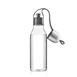 eva solo Sports Drinking Bottle Clear with (Grey Strap)