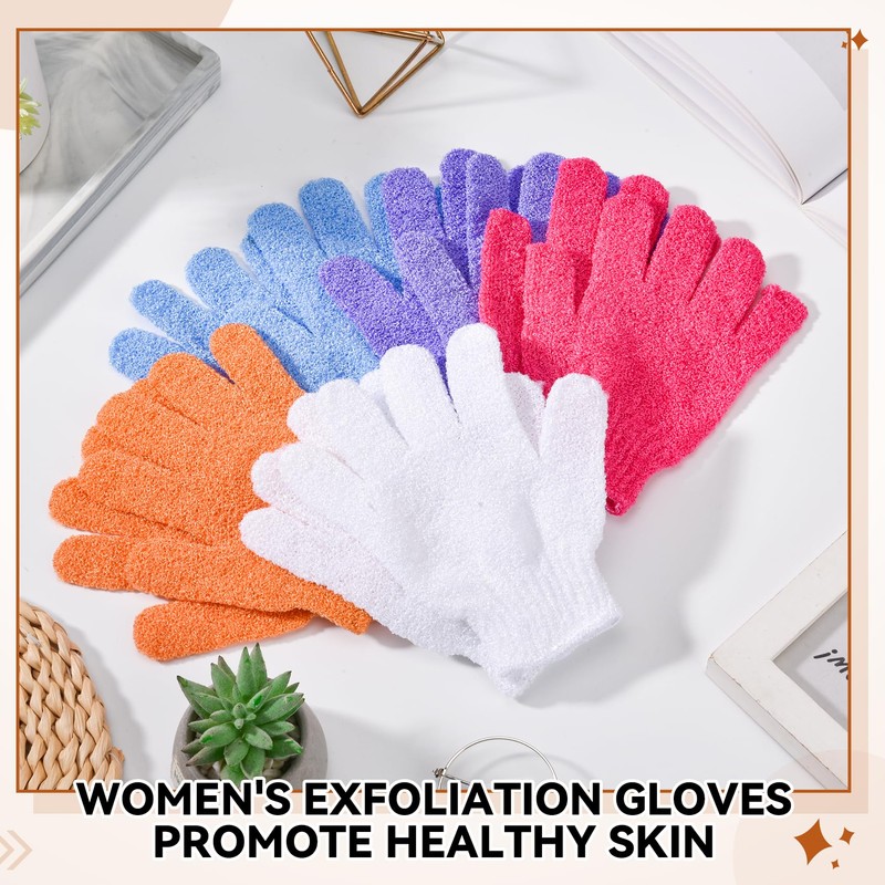 10PCS Shower Gloves, Exfoliating Bath Gloves Scrub Exfoliate Glove Mitt