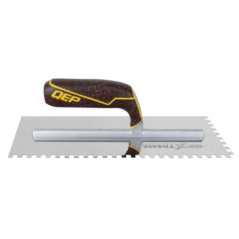 QEP Xtreme Cork Handle Stainless Steel Trowel Square Notch 1/4"