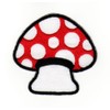 Mushroom Toadstool Red Patch for Iron-On or Sew On Clothes