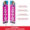 Clothing Sale Swooper Advertising Flag - Perfect for Store Fronts,