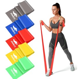 Resistance Bands,Latex Elastic Stretch Bands, 5 Resistance Levels Resistance Strap, Physical Therapy Bands for Home Fitness,Yoga, Pilates, Stretching, Workout (1.5M/5LB-Red)