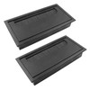 Hordion 2 Pcs Rectangle Desk Grommet Cable Hole Cover, 6.3"