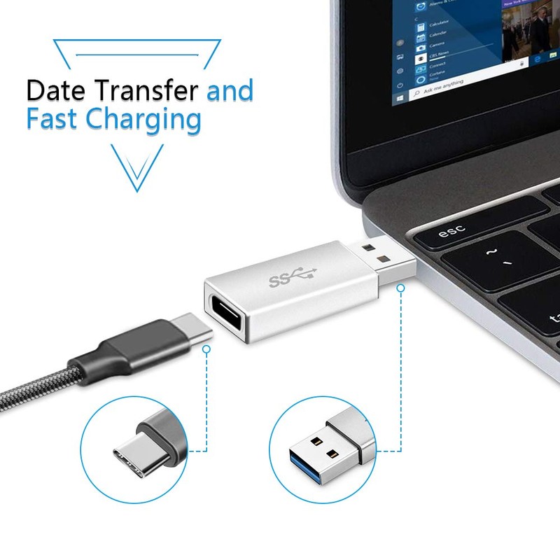 Electrop USB-C to USB-A Adapter (2 Pack) - Type A