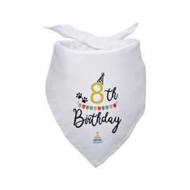 Dog Birthday Bandana 8th Birthday Party Supplies Pet Dog Lover Gifts Pet Puppy 8th Birthday Party Decoration