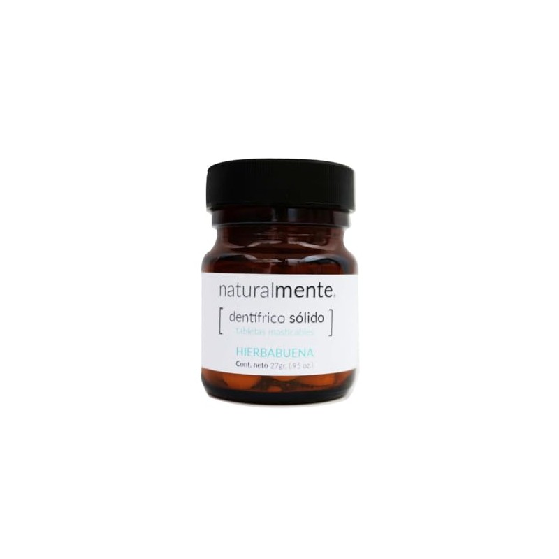 Naturalmente Pasta Dental Sólida Masticable Hierbabuena 27gr