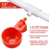 [12 Pack] Chicken Water Cups with PVC Tee,Chicken Water Nipples,Automatic
