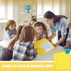 Gueevin 300 Pcs Plastic Folders with Pockets, Two Pocket Folder