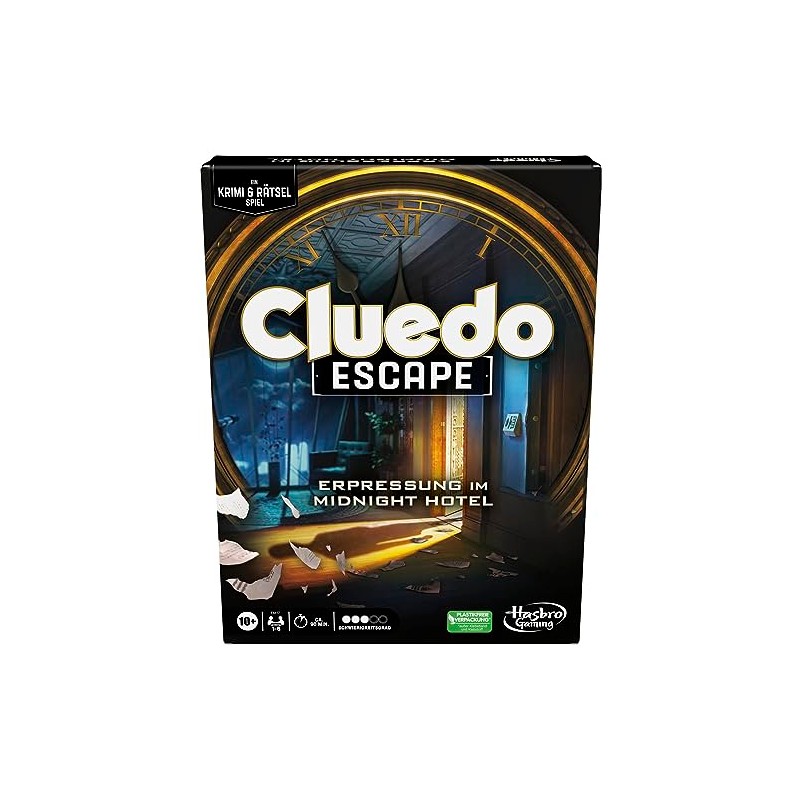 Hasbro Gaming Cluedo Escape Blackmail Midnight Hotel Unique Solvable Escape