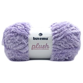 Buvemu Plush Faux Fur Bulky Yarn, Super Soft Fluffy Fuzzy for Knitting Crocheting Crafting, 100 Gram (3.53 Ounces) 109 Yards (100 Meters) (Lilac)