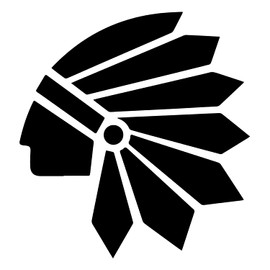 Decal Stickers of Native American Chief in Headdress 2 (Black) (Set of 2) Luxury Weatherproof Vinyl Decal Stickers for Laptop Desktop Smartphone Car Dirt Bike Wall Room Mason Jar - ANDstic838492BL
