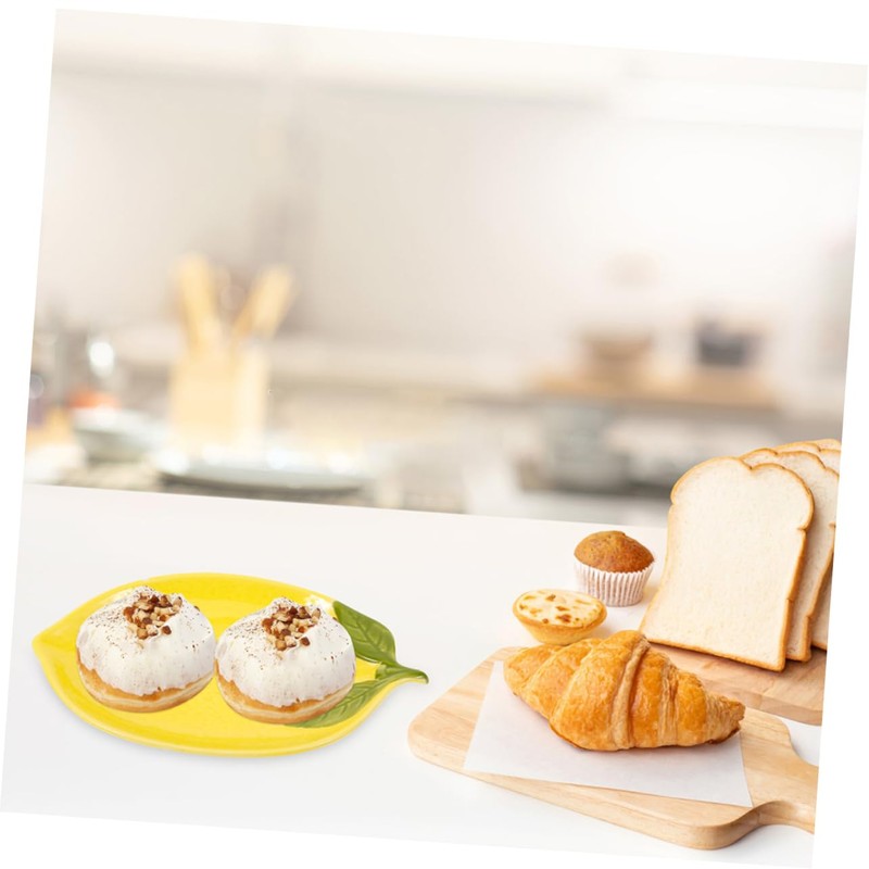 iplusmile Cute Lemon Ceramic Plate Snack Platter Dessert Plate Appetizer