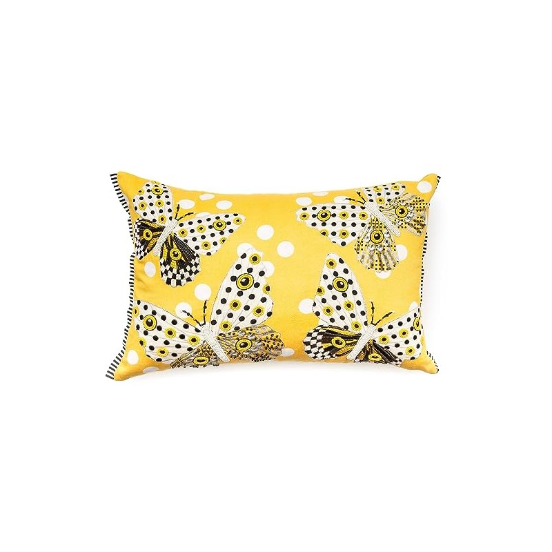 MACKENZIE-CHILDS Spot On Butterfly Lumbar Pillow