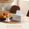 GCWSTJK Whitewashed Tissue Box Cover Rectangle - Wood Rectangular Tissue