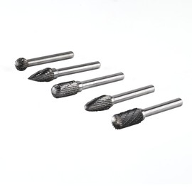 5 Unids 6 mm Vástago Brocas de Corte de Lima Rotativa de Acero de Tungsteno de Doble Vástago Juego de Fresas de 10mm Cabeza para Taladro Amoladora Tallado de Metal Pulido Grabado Taladrado