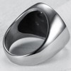 JUDE Stainless Steel Vikings Celtic Knot Signet Biker Ring (Silver,