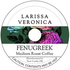 Fenugreek Medium Roast Coffee (Single Serve K-Cup Pods) (Gourmet, Naturally Flavored, Whole Coffee Beans) (12 pods, ZIN: 572712)