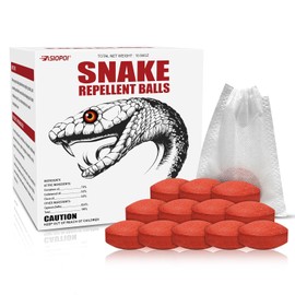 Snake Repellent Balls for Yard - Powerful Outdoor Protection | Pet & Child Safe | Natural Snake Deterrent for Home, Garden, Camping | Targets Copperhead & Rattlesnakes (12, 1 Count (Pack of 12))