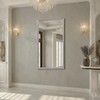 60” x 30” Brushed Silver Large Bathroom Mirror for Over