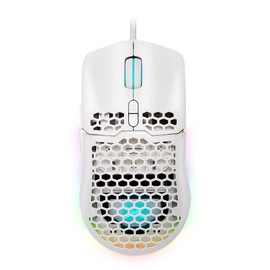DELUX M700BU PMW3389 Gaming Mouse, Engineering, USB Wired, 2.4 oz (67 g), Ultra Lightweight Mouse, Up to 16,000 DPI, 5 Levels, Adjustable, High Precision, Equipped with RGB Lights, Left and Right
