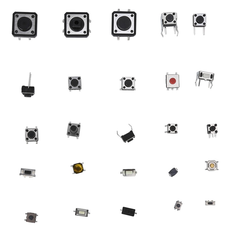 Tactile Push Button Switches 25 Values 12V 50mA Micro Momentary