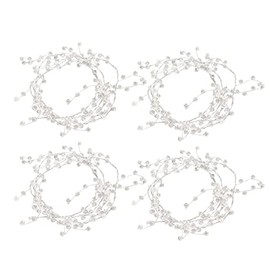 GLOGLOW Guirnalda de Cuentas de Cristal Transparente 4 Piezas de 125cm para Decoración de Bodas Navidad Centros de Mesa y Fiestas Hecha de Acrílico Brillante