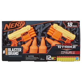NERF Alpha Strike Fang QS-4 Two Blaster Set 18 Piece Dual Target