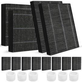 Gazeer 12-Pack Humidifier Premium Replacement Filters for LEVOIT Superior 6000S Smart Evaporative Humidifier + 6-Pack Top Fill Humidifier Filters Replacement, Gray