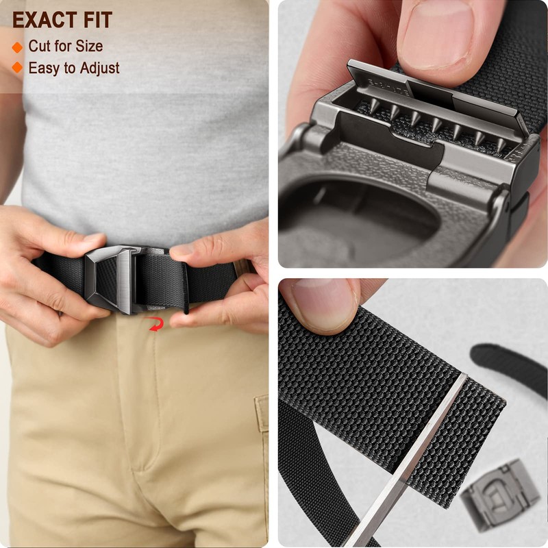 Tactical Belt for Men,BULLIANT Men Stretch Nylon Web Gift Belt