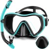 MELUMILU Snorkeling Gear for Adults, Dry Snorkel Set 180° Panoramic