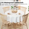 Vinyl Lace Tablecloth Round Heavy Duty Jacquard Tablecloth Waterproof Splashproof