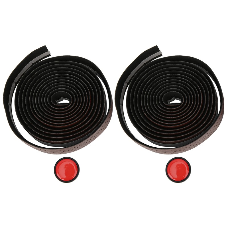 2Pcs Cycling PU Leather EVA Handlebar Belt Road Bike AntiSlip