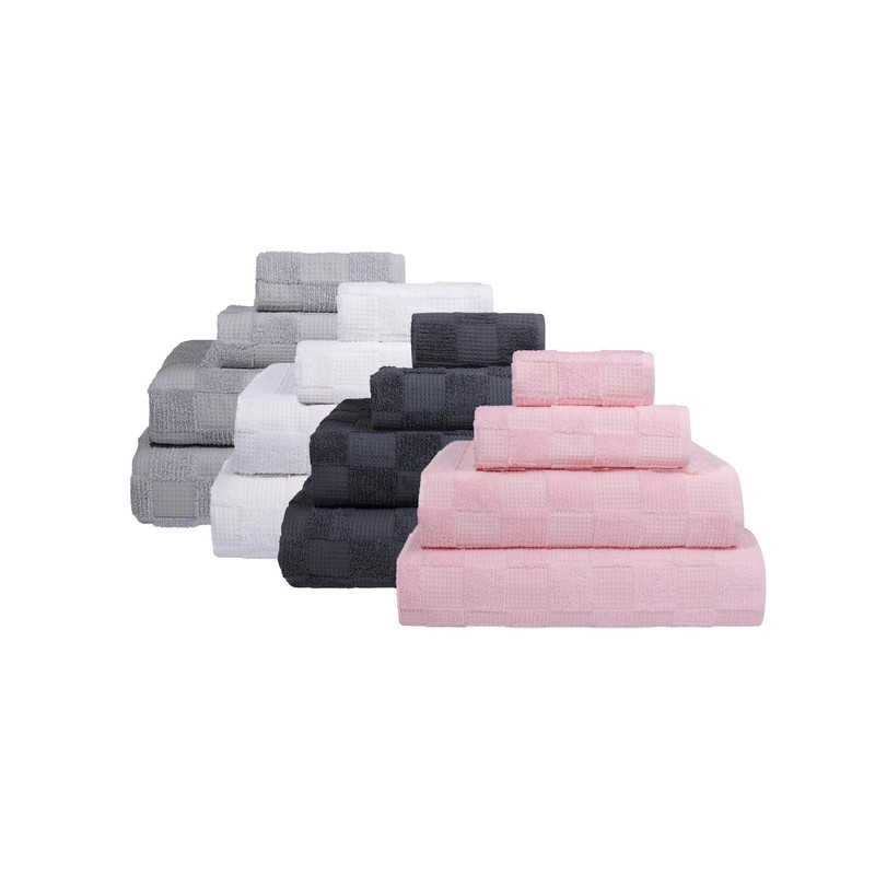 DePera Waffle Terry 2 pcs Turkish Bath Sheet Towels Set