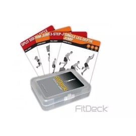 FITDECK Vertical Jump 26 Card Hop Exercises Stretches Plyometrics Work Out 01366