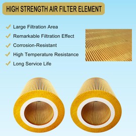 2 Pcs 1613872000 Air Filter for Air Compressor Replacement Part 6211472350 100001611 2013400003 1613-8720-00 C1250 89295976 1613865255 5690061661P 10013011 17200096 6211472300 6211464150 6211464100