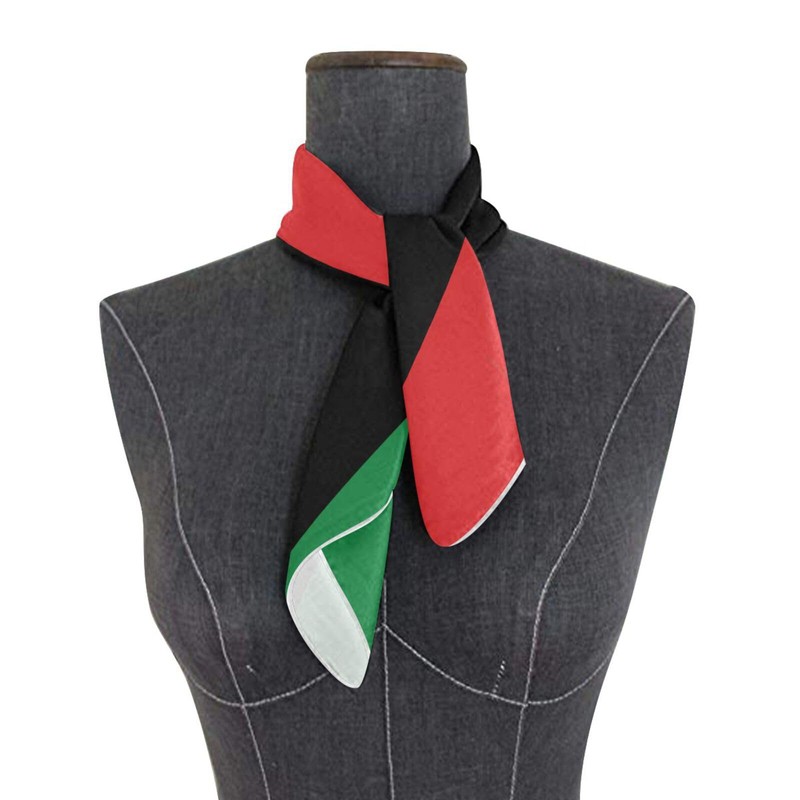 African Flag Silk Scarf Head Hair Wraps Bandana Square Satin