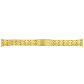 Tech Swiss TSMET297 Watch Band Ladies Link Metal Gold-Tone