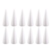 Happyyyami 12pcs White Polystyrene Foam Cones DIY Craft Christmas Tree