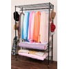 Oliote Rod Garment Rack 3 Tier Metal Wire Shelving Hang