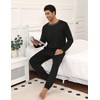 Ekouaer Mens Pyjamas Sets Soft Pjs Loungewear Long-Sleeve Top Elastic