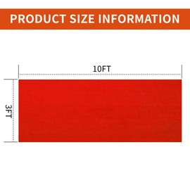 Red Carpet Runner for Partys, 3x10 Feet 450 GSM Extra Thick Non-Slip Waterproof Aisle Rug for Weddings, Events, Banquets, Hollywood Runway & Proposal