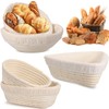 FoldTier 5 Pack Bread Proofing Baskets Set 9, 7.8 Round,